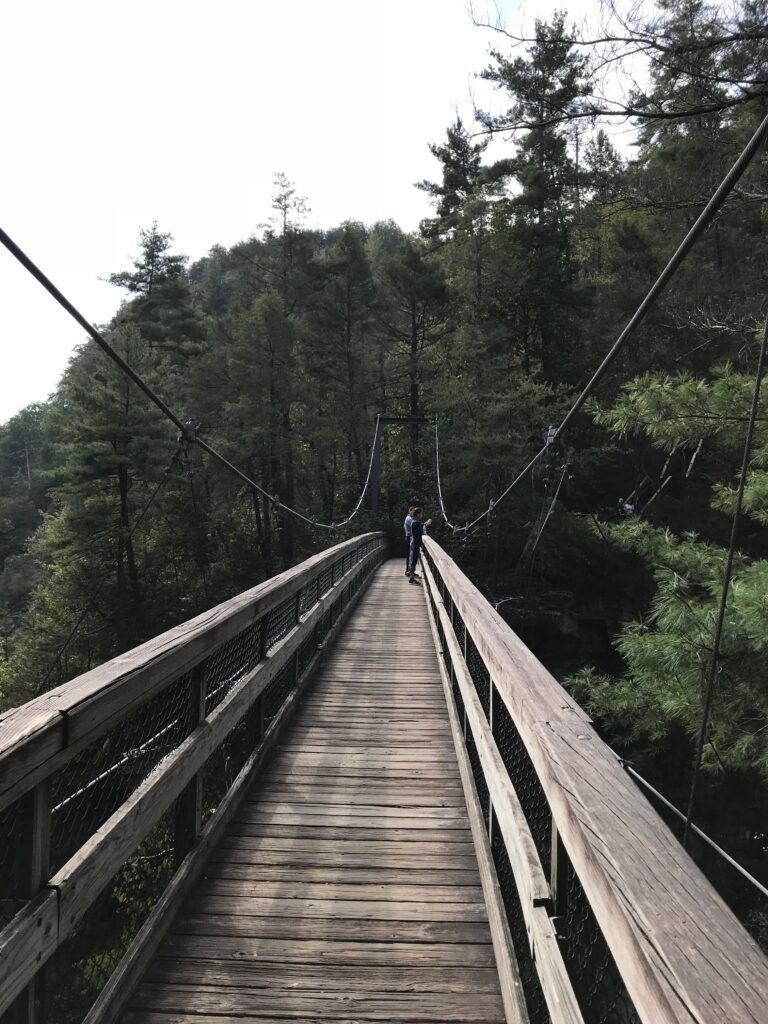 The bridge over Tallulah Falls Gorge
